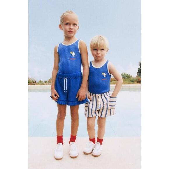 EMBROIDERED PIPED KNIT BODYSUIT - Picture 2 of 3